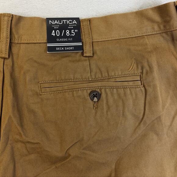 Nautica Deck Shorts Mens 40x8.5 Brown Classic Fit Normcore Gorpcore Classiccore - Picture 7 of 8